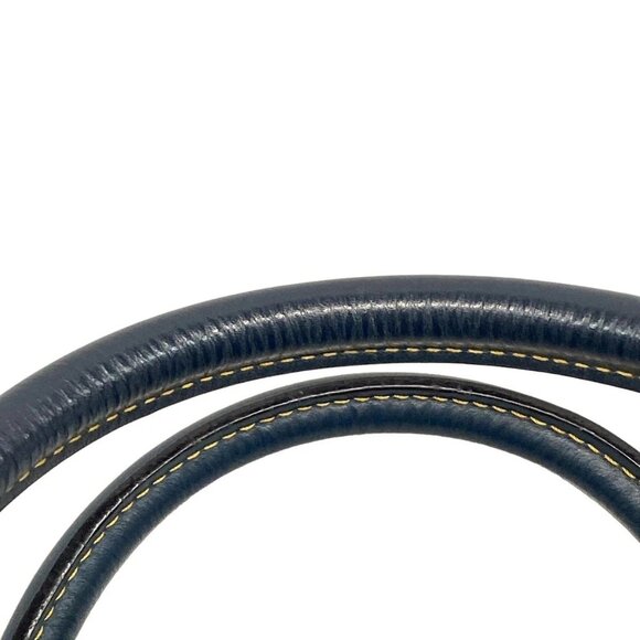 Auth DIOR/ChristianDior Double Saddle Bag - Navy Cream Jacquard Leather Handbag - Picture 8 of 15